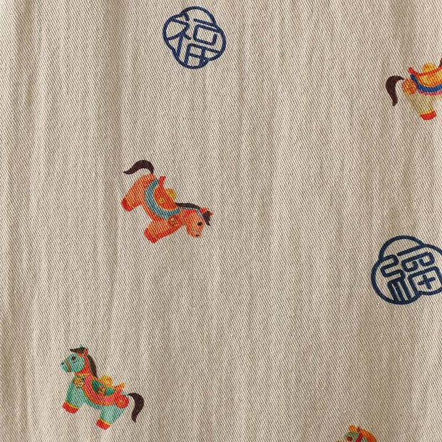 Buddha Stones Horse Fu Character Pattern Frog-Button Design Women's Cotton Long Sleeve Thickened Jacket - image 12