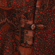 Buddha Stones Women's Ethnic Floral Long Sleeve Frog-buttons Cotton Thermal Jacket - image 8