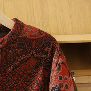 Buddha Stones Women's Ethnic Floral Long Sleeve Frog-buttons Cotton Thermal Jacket - image 5