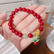 Buddha Stones Year Of The Horse Natural Cinnabar Red Agate Calm Confidence Bracelet - image 1