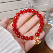 Buddha Stones Year Of The Horse Natural Cinnabar Red Agate Calm Confidence Bracelet - image 7