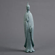 Buddha Stones Meditation Buddha Standing Statue Sandstone Home Decoration 3.8*6.5*17cm - Buddha 3.8*6.5*17cm - image 0