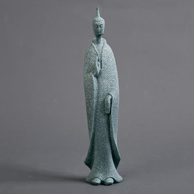 Buddha Stones Meditation Buddha Standing Statue Sandstone Home Decoration 3.8*6.5*17cm - Buddha 3.8*6.5*17cm - image 0