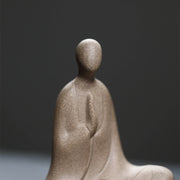 Buddha Stones Formless Buddha Prayering Ceramic Statue Zen Home Decoration 5*2.5*5.3cm - image 3