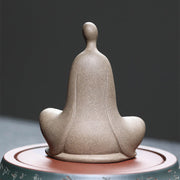 Buddha Stones Formless Buddha Prayering Ceramic Statue Zen Home Decoration 5*2.5*5.3cm - image 2
