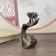 Buddha Stones Classic Buddha's Hand Lotus Alloy Home Decoration 4.7*2.9*8.4 cm - image 2