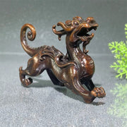 Buddha Stones FengShui Small PiXiu Alloy Wealth Luck Decoration 9.2*2.4*5.2 cm - image 1
