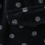 Buddha Stones Women's Fall Commute Printing Dot Pattern Corduroy Harem Pants With Pockets - image 15