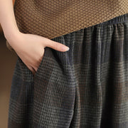 Buddha Stones Women's Winter Plaid Pattern Cotton Thermal 7-8 Length Skirt With Pockets - image 22