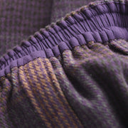 Buddha Stones Women's Winter Plaid Pattern Cotton Thermal 7-8 Length Skirt With Pockets - image 8