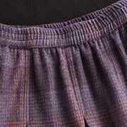 Buddha Stones Women's Winter Plaid Pattern Cotton Thermal 7-8 Length Skirt With Pockets - image 6