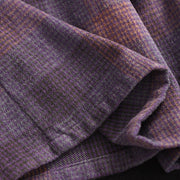 Buddha Stones Women's Winter Plaid Pattern Cotton Thermal 7-8 Length Skirt With Pockets - image 12