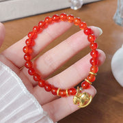 Buddha Stones Year Of The Horse Copper Coins Natural Red Agate Calm Confidence Bracelet - image 6
