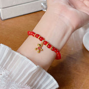 Buddha Stones Year Of The Horse Copper Coins Natural Red Agate Calm Confidence Bracelet - image 3