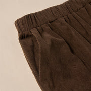 Buddha Stones Women's Commute Pure Color Corduroy Pants With Pockets - image 7