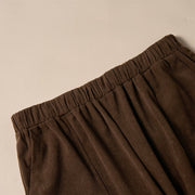 Buddha Stones Women's Commute Pure Color Corduroy Pants With Pockets - image 6