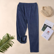 Buddha Stones Women's Commute Pure Color Corduroy Pants With Pockets - image 29