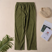 Buddha Stones Women's Commute Pure Color Corduroy Pants With Pockets - image 31