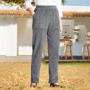 Buddha Stones Women's Commute Pure Color Corduroy Pants With Pockets - DarkGray - US16，UK/AU20，EU48 (3XL) - image 18