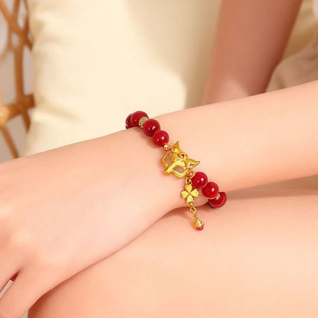 FREE Today: Positive and Success Nine Tailed Fox South Red Agate Bracelet - image 6