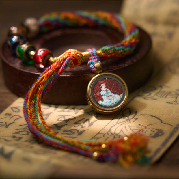 FREE Today: Calm Blessing Thangka Chinese Zodiac Natal Buddha Cinnabar String Bracelet - image 1