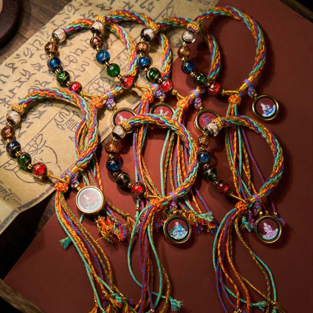 Buddha Stones Thangka Chinese Zodiac Natal Buddha Cinnabar Blessing String Bracelet - image 30