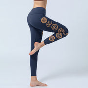 Buddha Stones Chakra Pattern Gym Leggings Women's Yoga Pants - image 3