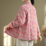 Buddha Stones Women's Winter Thicken Cotton Floral Pattern Long Sleeve Jacket With Jackets - image 8