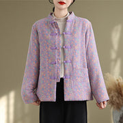 Buddha Stones Women's Winter Thicken Cotton Floral Pattern Long Sleeve Jacket With Jackets - image 21