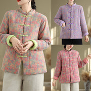 Buddha Stones Women's Winter Thicken Cotton Floral Pattern Long Sleeve Jacket With Jackets - image 26