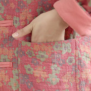 Buddha Stones Women's Winter Thicken Cotton Floral Pattern Long Sleeve Jacket With Jackets - image 15