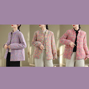 Buddha Stones Women's Winter Thicken Cotton Floral Pattern Long Sleeve Jacket With Jackets - image 27