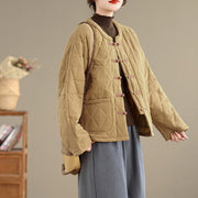 Buddha Stones Women's Plain Cotton-padded Tai Chi Zen Long Sleeve Jacket With Pockets - image 11