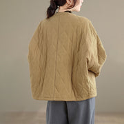 Buddha Stones Women's Plain Cotton-padded Tai Chi Zen Long Sleeve Jacket With Pockets - image 9