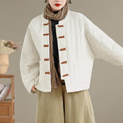 Buddha Stones Women's Plain Cotton-padded Tai Chi Zen Long Sleeve Jacket With Pockets - image 18