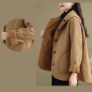 Buddha Stones Women's Plain Long Sleeve Hoodie Design Cotton hermal Fleece-Lined Jacket With Pockets - image 11