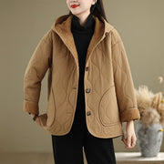 Buddha Stones Women's Plain Long Sleeve Hoodie Design Cotton hermal Fleece-Lined Jacket With Pockets - Goldenrod - US14，UK/AU18，EU46 (2XL) - image 0