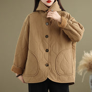 Buddha Stones Women's Plain Long Sleeve Hoodie Design Cotton hermal Fleece-Lined Jacket With Pockets - image 3