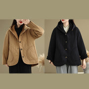 Buddha Stones Women's Plain Long Sleeve Hoodie Design Cotton hermal Fleece-Lined Jacket With Pockets - image 21