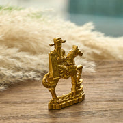 Buddha Stones  "Get Rich Now" Year of the Horse God of Wealth Ingots Prosperity Alloy Home Decoration - image 3