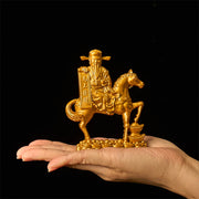 Buddha Stones  "Get Rich Now" Year of the Horse God of Wealth Ingots Prosperity Alloy Home Decoration - image 1
