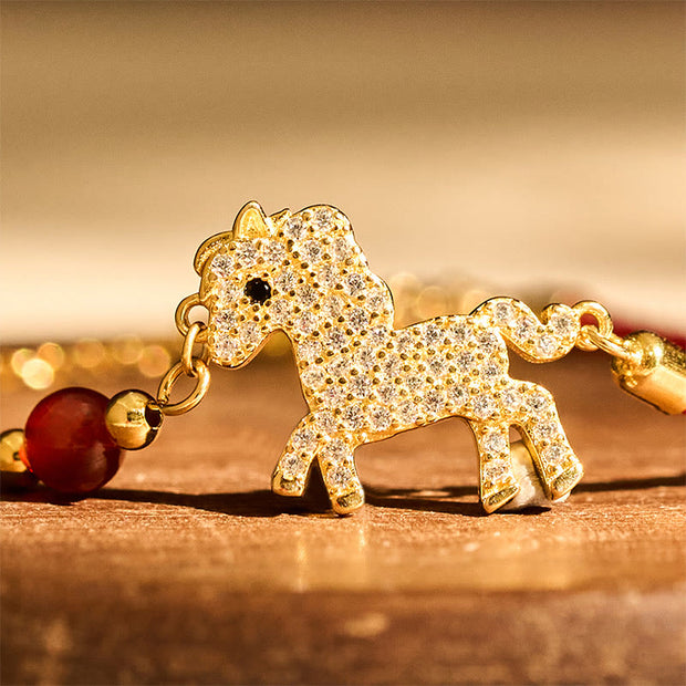Buddha Stones "Hoping You Have a Joyful Year" Year of the Horse Bracelet Includes Gift Message Card - image 5