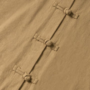 Buddha Stones Ethnic Frog-Button Long Sleeve Stand Collar Women's Cotton Shirt With Pockets - image 4