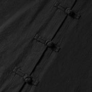 Buddha Stones Ethnic Frog-Button Long Sleeve Stand Collar Women's Cotton Shirt With Pockets - image 19