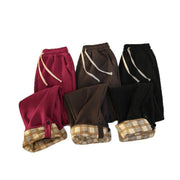 Buddha Stones Women's Patchwork Cotton Corduroy Fleece-Lined Wide Leg Pants With Pockets - image 44