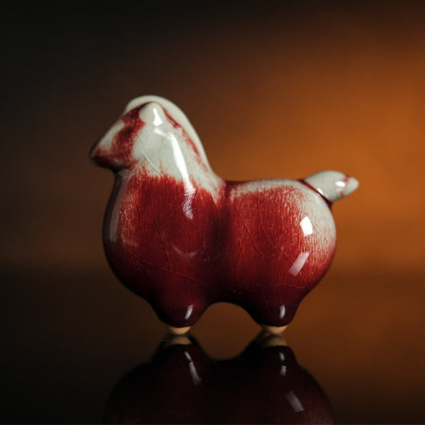 Buddha Stones Year Of The Horse Ceramics Prosperity Home Decoration - Ceramics Horse 10*4*8.5cm - image 0