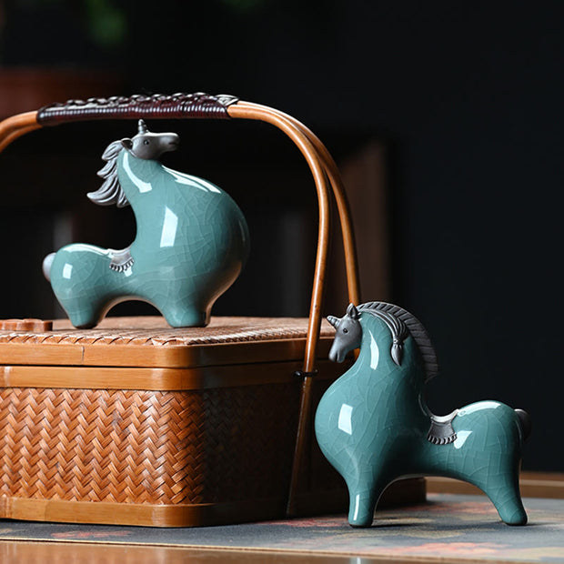 Buddha Stones Year Of The Horse Ceramics Freedom Desktop Home Decoration - image 20