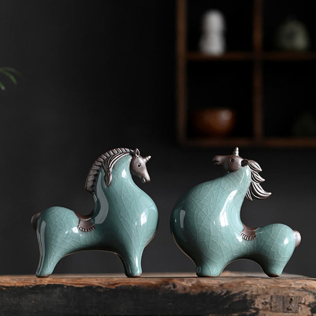 Buddha Stones Year Of The Horse Ceramics Freedom Desktop Home Decoration - image 17