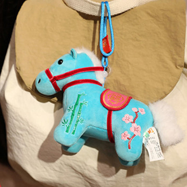 Buddha Stones Year of the Horse Bamboo Dragon Lotus Phoenix Plush Doll Home Decoration - image 14