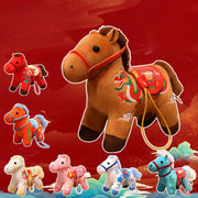 Buddha Stones Year of the Horse Bamboo Dragon Lotus Phoenix Plush Doll Home Decoration - image 26